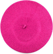 Hot Pink Woman Fall/Winter Berets Painter Fashion Style Hat Suprema Rose
