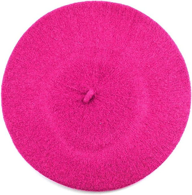 Hot Pink Woman Fall/Winter Berets Painter Fashion Style Hat Suprema Rose
