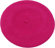 Hot Pink Woman Fall/Winter Berets Painter Fashion Style Hat Suprema Rose