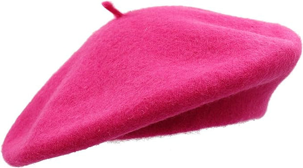 Hot Pink Woman Fall/Winter Berets Painter Fashion Style Hat Suprema Rose