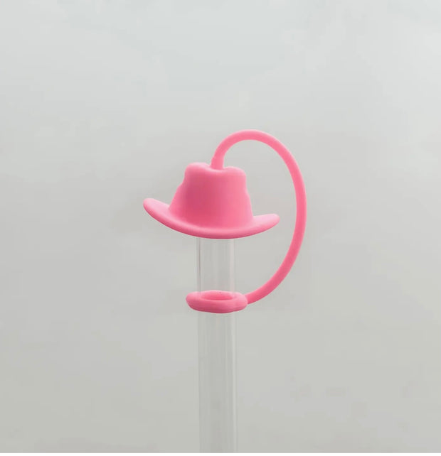 Hot Pink Cowboy Hat Strawtopper