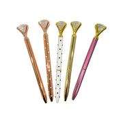 Dark Pink Diamond Topped Writing Pen Suprema Rose