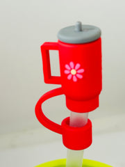 Red and Pink Tumbler Strawtopper