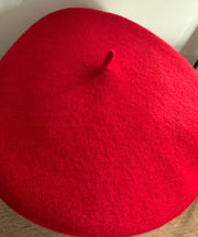 Red Woman Fall/Winter Berets Painter Fashion Style Hat Suprema Rose
