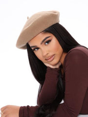 Tan Woman Fall/Winter Berets Painter Fashion Style Hat Suprema Rose