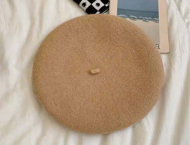 Tan Woman Fall/Winter Berets Painter Fashion Style Hat Suprema Rose