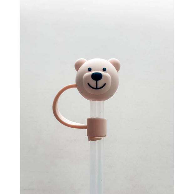 Cream Bear Straw Cover